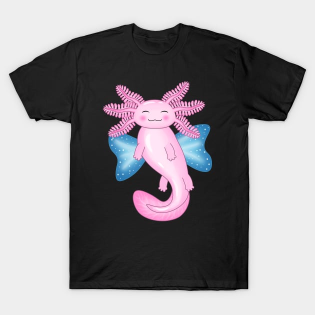 Butterfly Axolotl T-Shirt by Purrfect